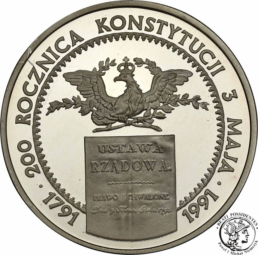 200 000 złotych 1991 Konstytucja st.L-