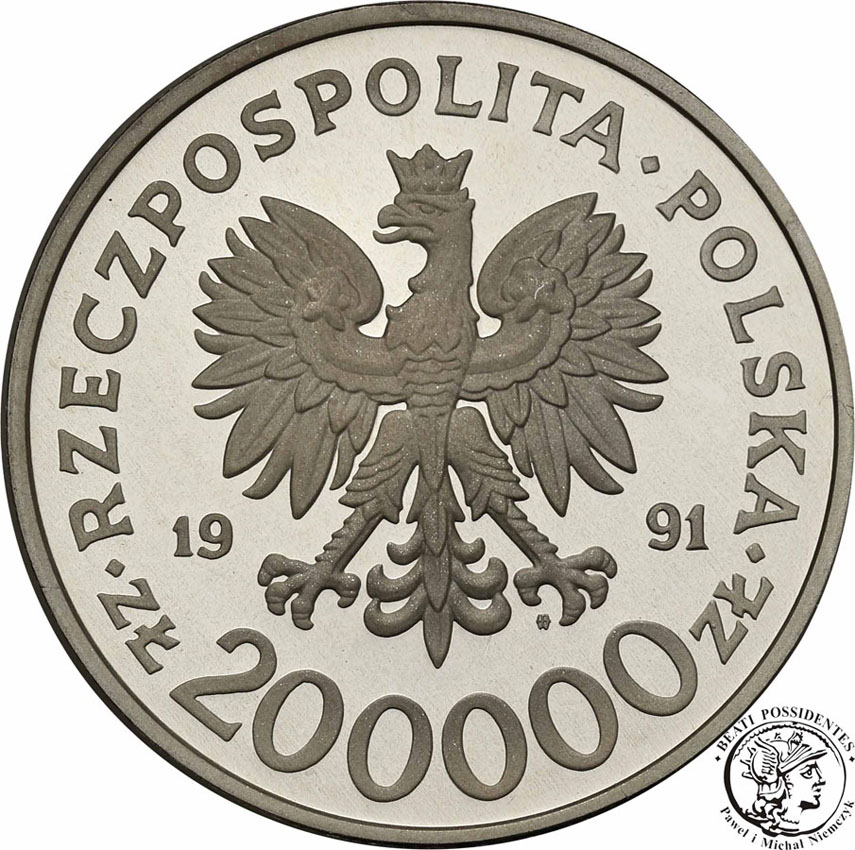 200 000 złotych 1991 Konstytucja st.L-