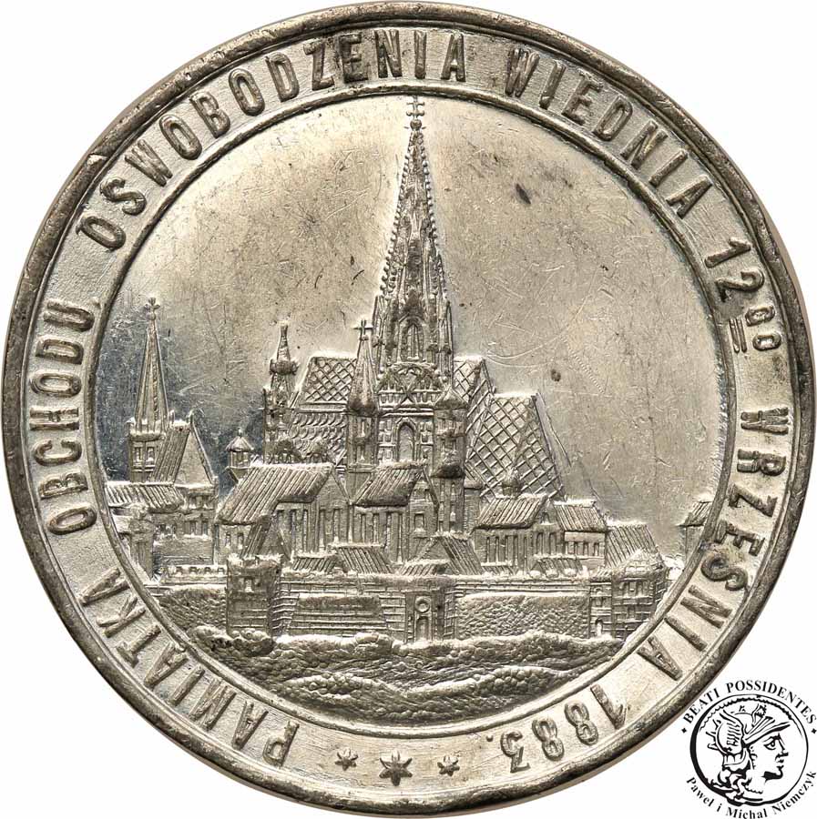 Polska Medal 1883 Jan Sobieski cyna st. 2