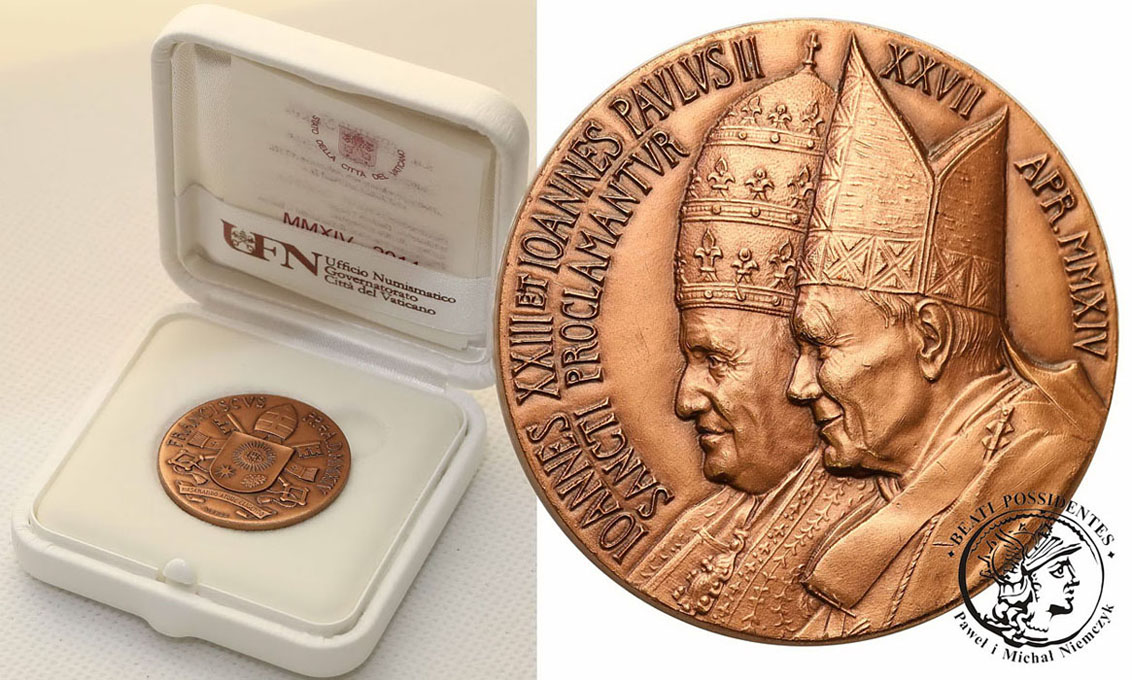 Watykan medal Jan Paweł II Kanonizacja st. 1