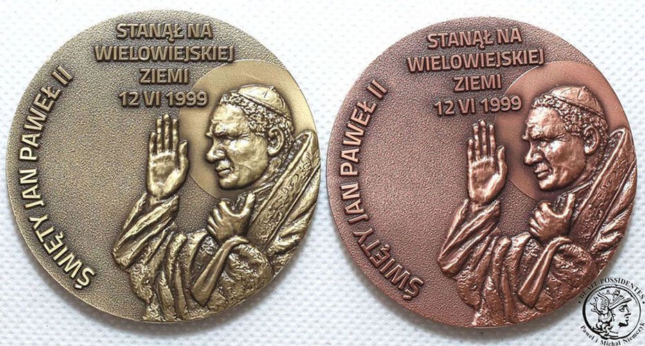 Medale Jan Paweł II 2015 Tarnobrzeg lot 2 szt st.1