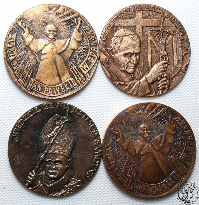 Medale Papież Jan Paweł II pielgrzymki st. 1