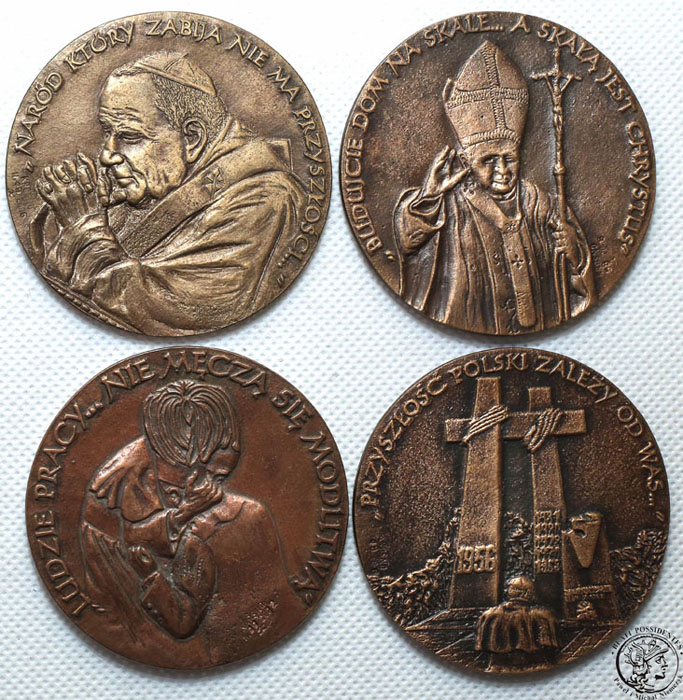 Medale Papież Jan Paweł II pielgrzymki st. 1