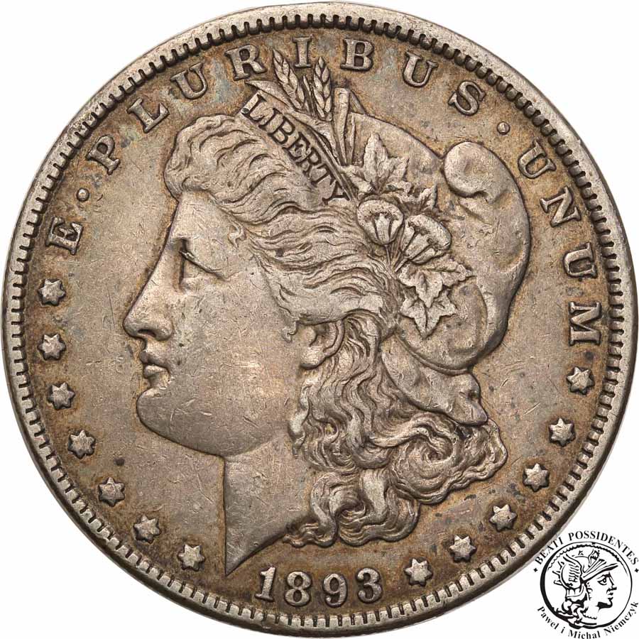 USA 1 dolar 1893 Philadelphia st. 3+