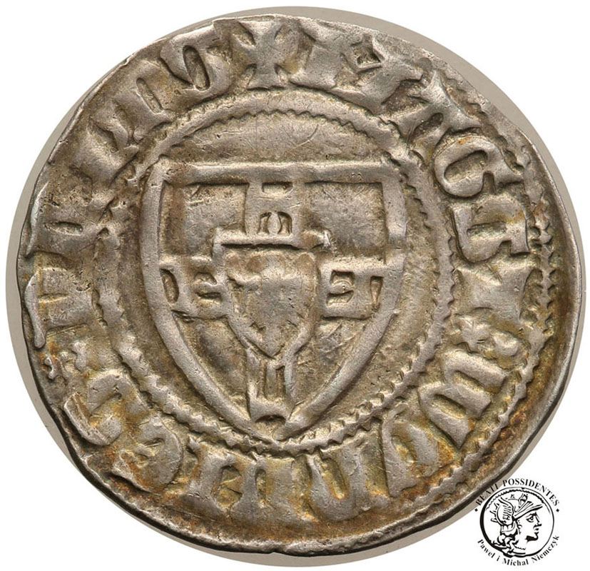Zakon Krzyżacki Winrich (1351-1382) szeląg st.3+