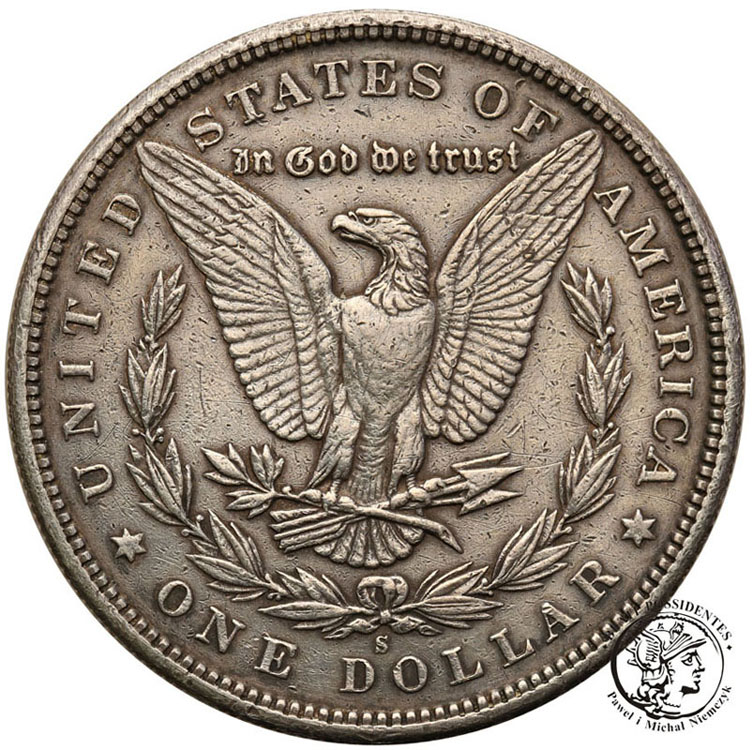 USA 1 dolar 1880 S San Francisco st.3+
