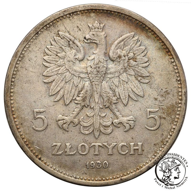 5 złotych 1930 Sztandar st.3+