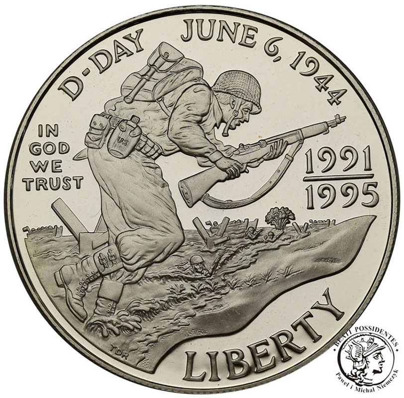 USA 1 dolar 1995 II wojna st.L
