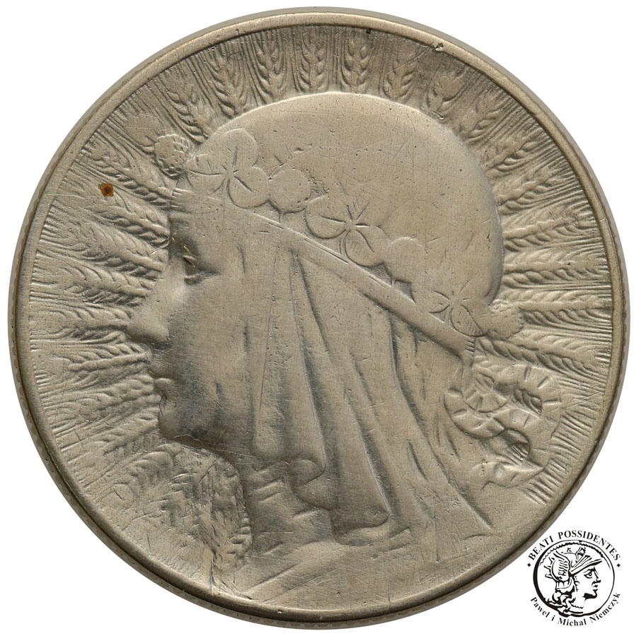 5 złotych 1932 głowa kobiety (znak mennicy) st.3