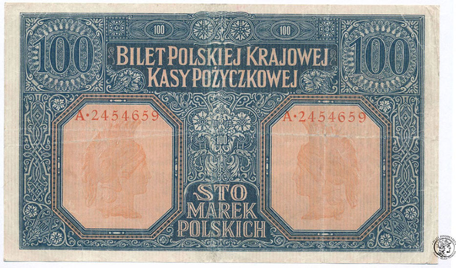 Polska 100 marek 1916 Generał... st.3-