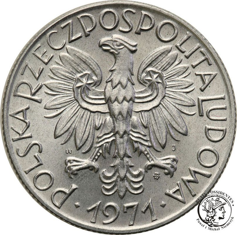 5 złotych 1971 Rybak st.1