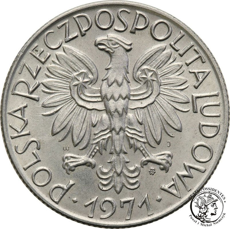 5 złotych 1971 Rybak st.1-/2+