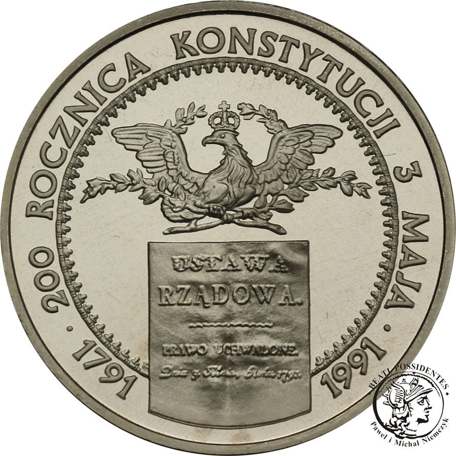 200 000 złotych 1991 Konstytucja st.L