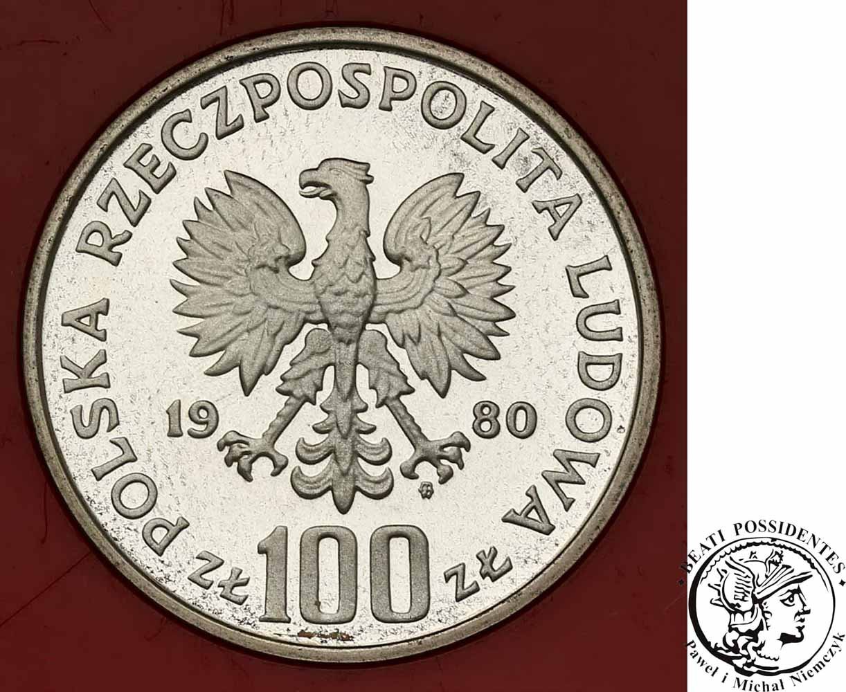 PRÓBA Srebro 100 złotych 1980 Dar Pomorza st.L
