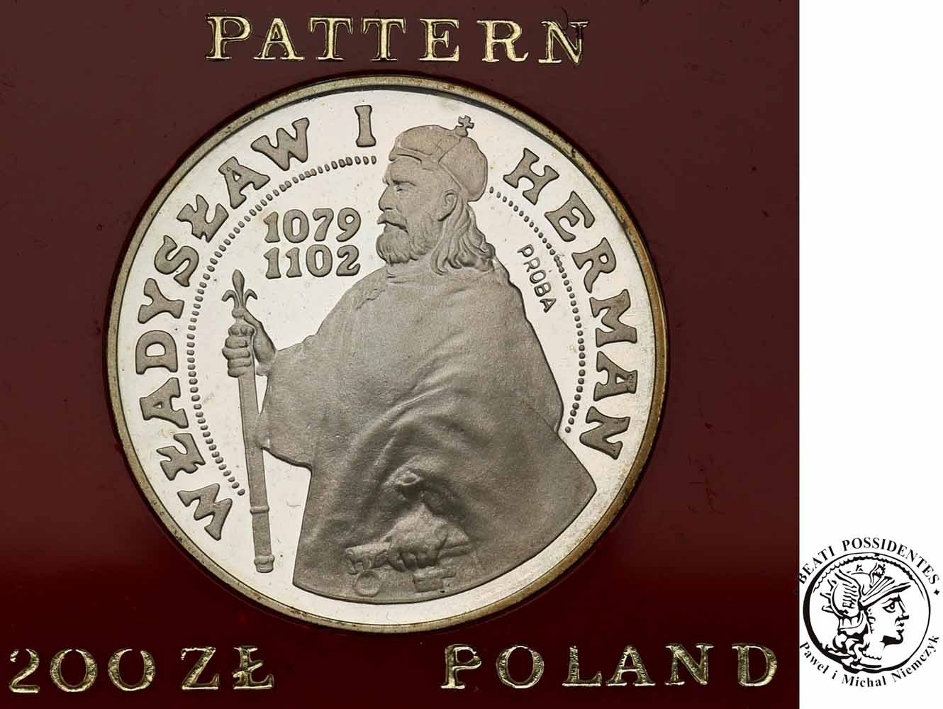 PRÓBA SREBRO 200 złotych 1981 Herman st.L-