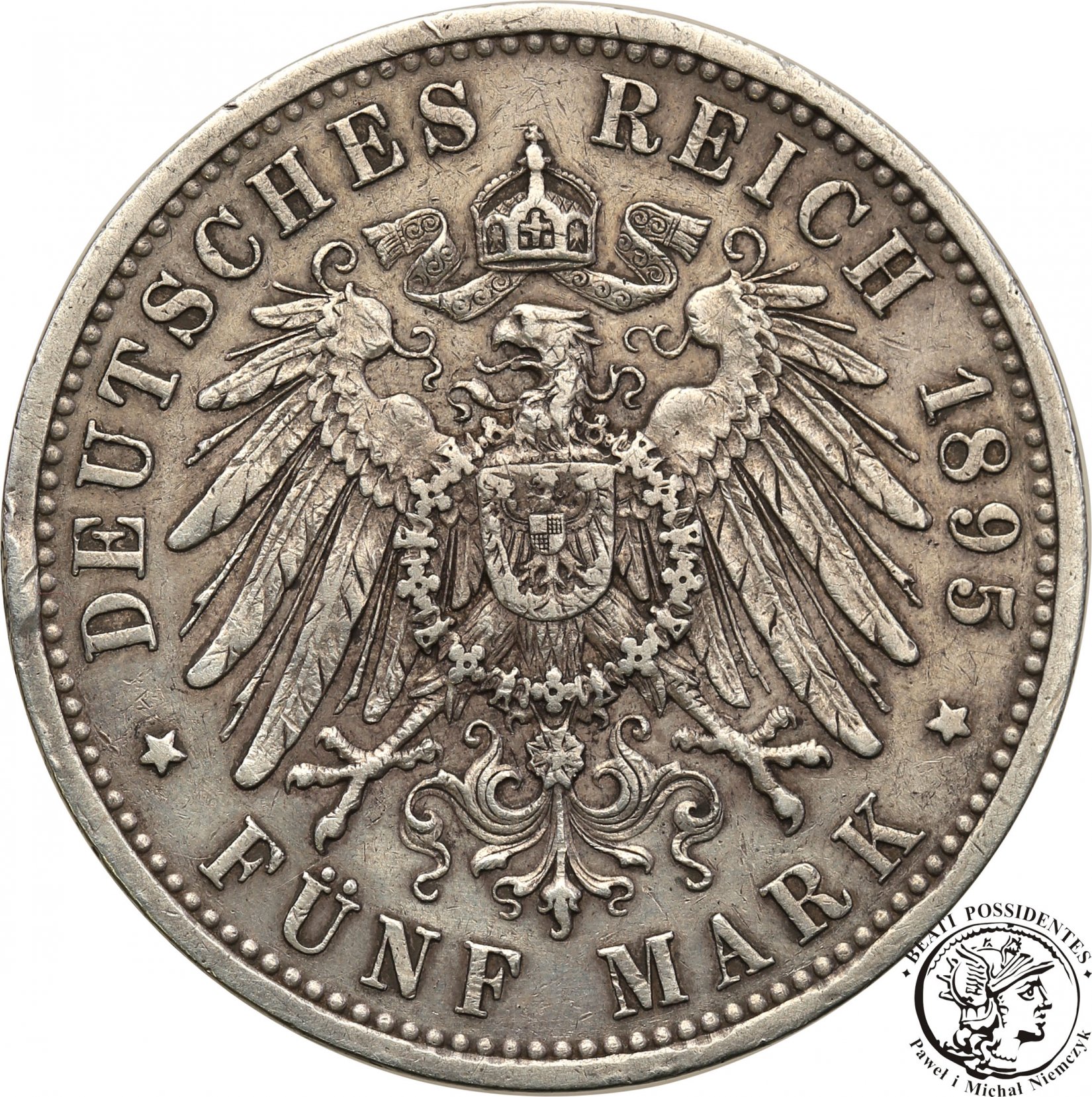 Niemcy Sachsen-Coburg-Gotha 5 Marek 1895 A st.3