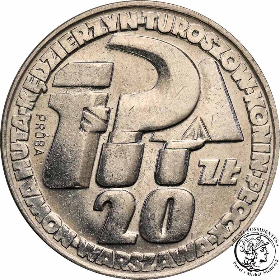 PRÓBA Nikiel 20 złotych 1964 huta Turoszów st.1