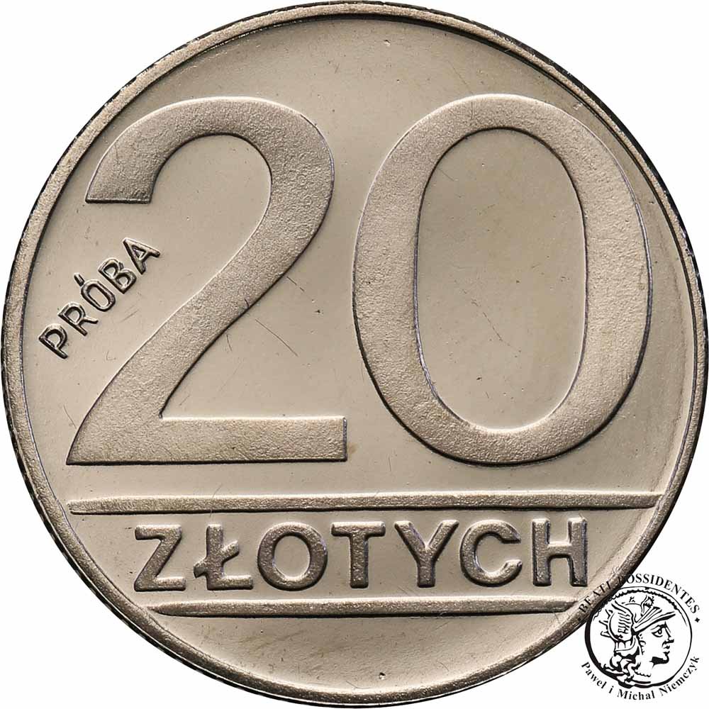 PRÓBA Nikiel 20 złotych 1989 st.L