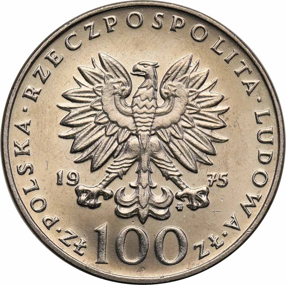 PRÓBA Nikiel 100 złotych 1975 Paderewski st.L