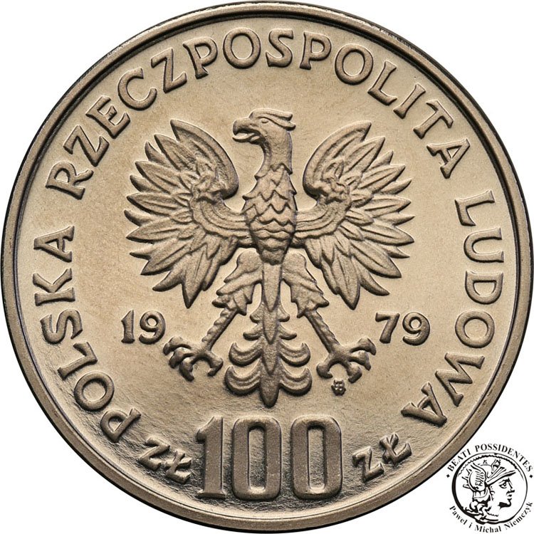 PRÓBA Nikiel 100 złotych 1979 Wieniawski st.L