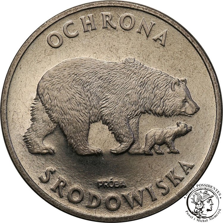 PRÓBA Nikiel 100 złotych 1983 Niedźwiedzie st.L