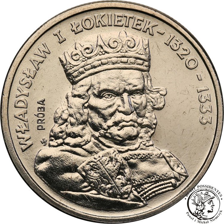 PRÓBA Nikiel 100 złotych 1986 Łokietek st.L