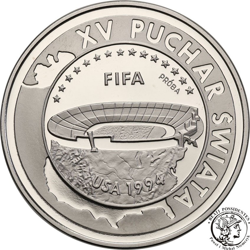 PRÓBA Nikiel 1000 złotych 1994 FIFA st.L