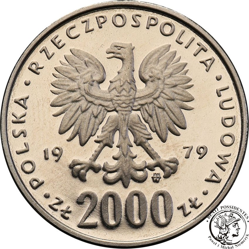 PRÓBA Nikiel 2000 złotych 1979 Skłodowska st.L