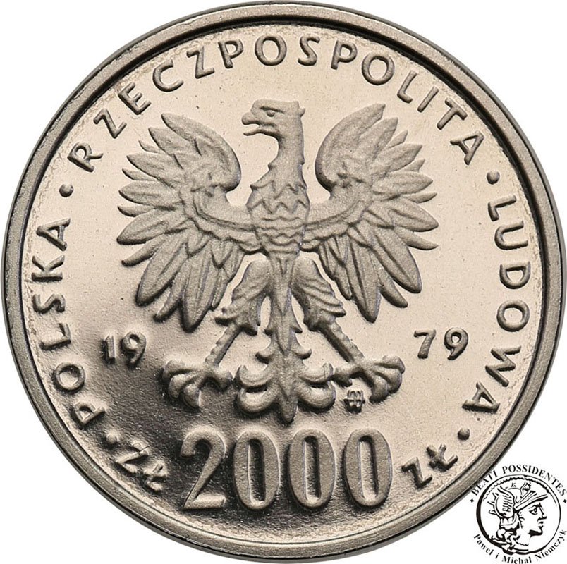 PRÓBA Nikiel 2000 złotych 1979 Mieszko I st.L