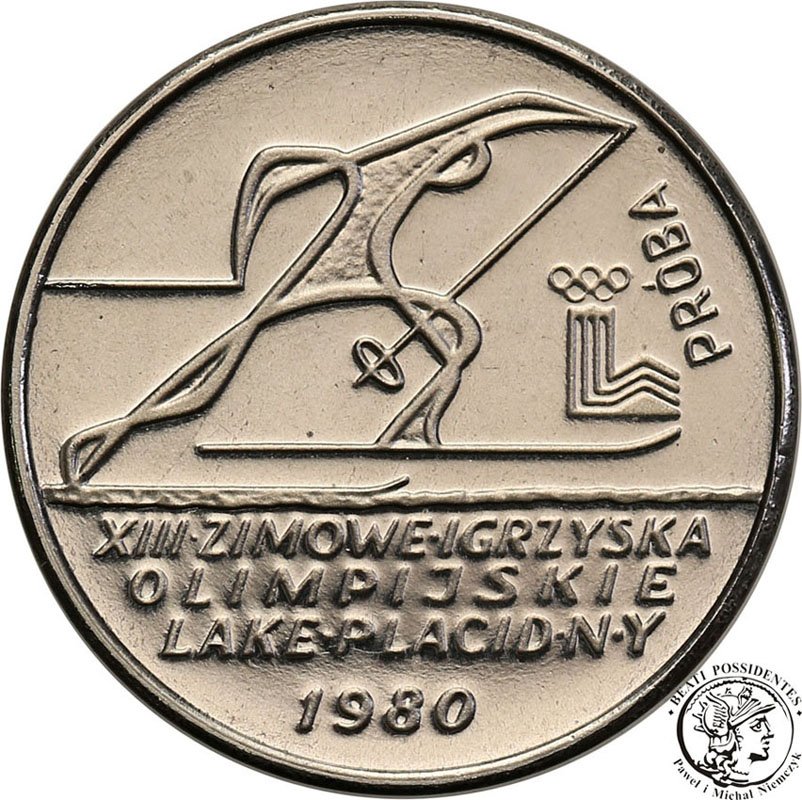 PRÓBA Nikiel 2000 złotych 1980 Lake Placid st.L