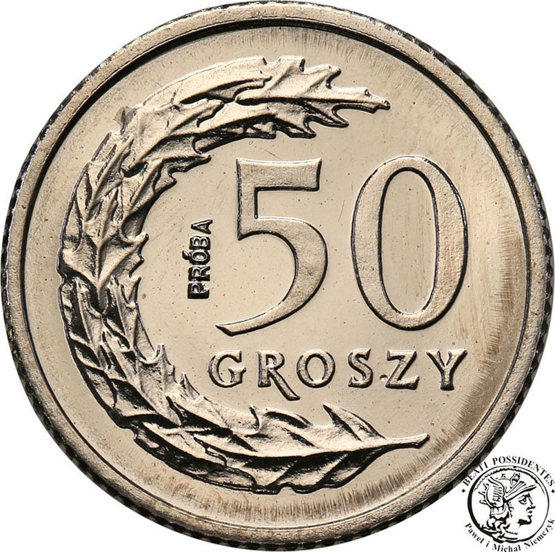 PRÓBA Nikiel 50 groszy 1990 st.L
