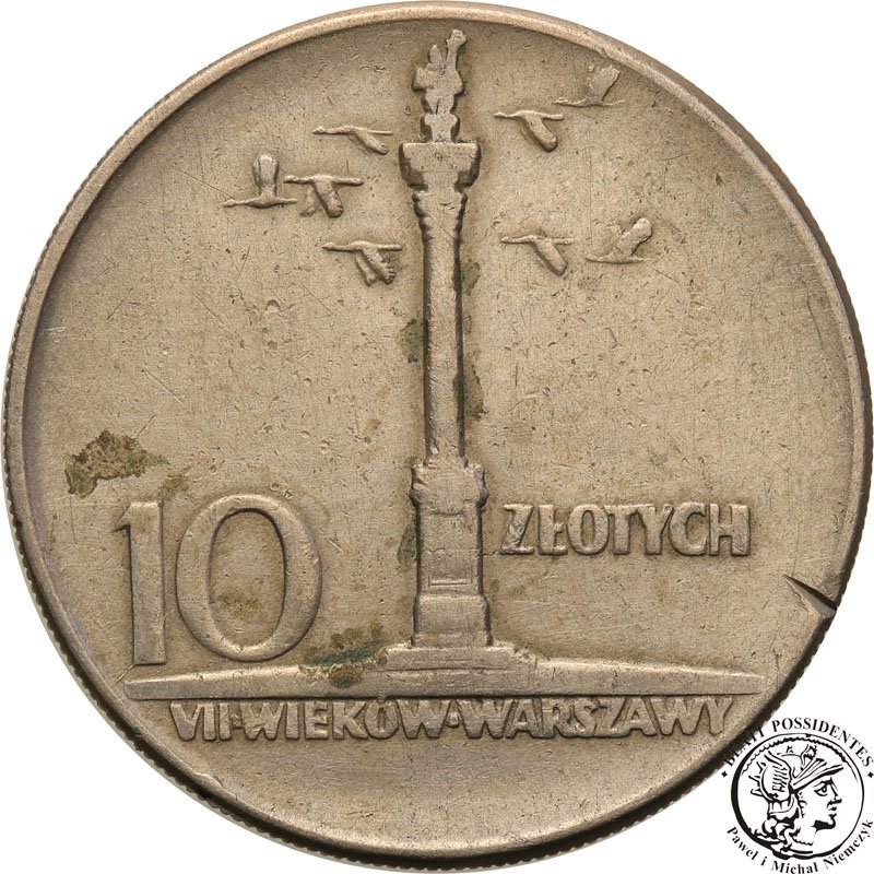 DESTRUKT 10 złotych 1965 Kolumna SKRĘTKA st.3