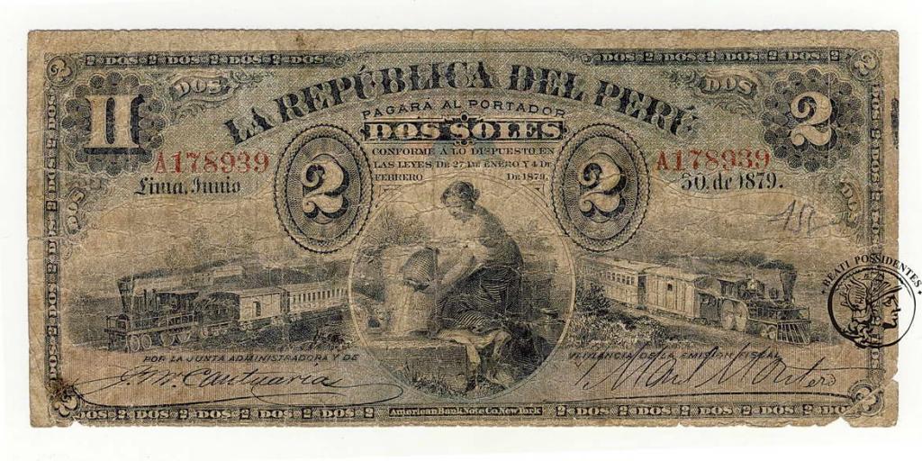 Peru 2 Soles 1879 st.5