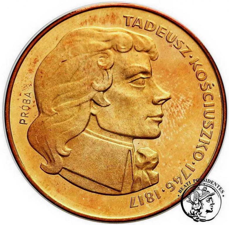 PRÓBA 500 złotych Kościuszko 1976 złoto st.L-