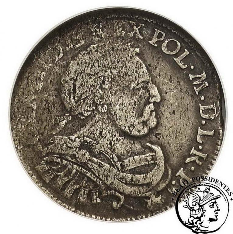 Jan III Sobieski ort koronny 1677 GCN VF 25