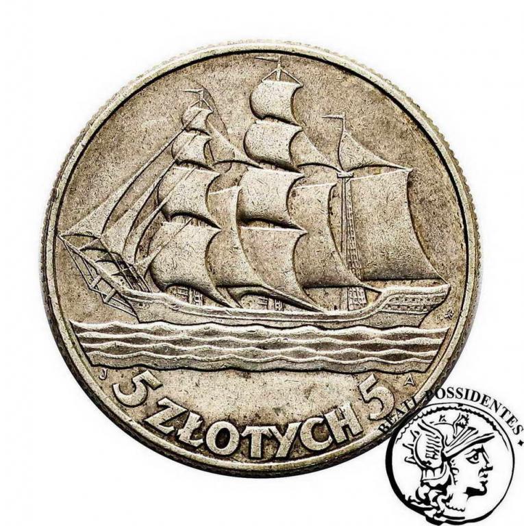 5 złotych 1936 okręt st.3+