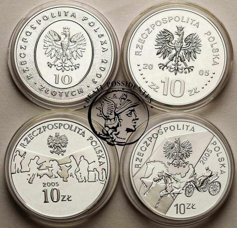 III RP 10 zł 2005 lot 4 monet st.L