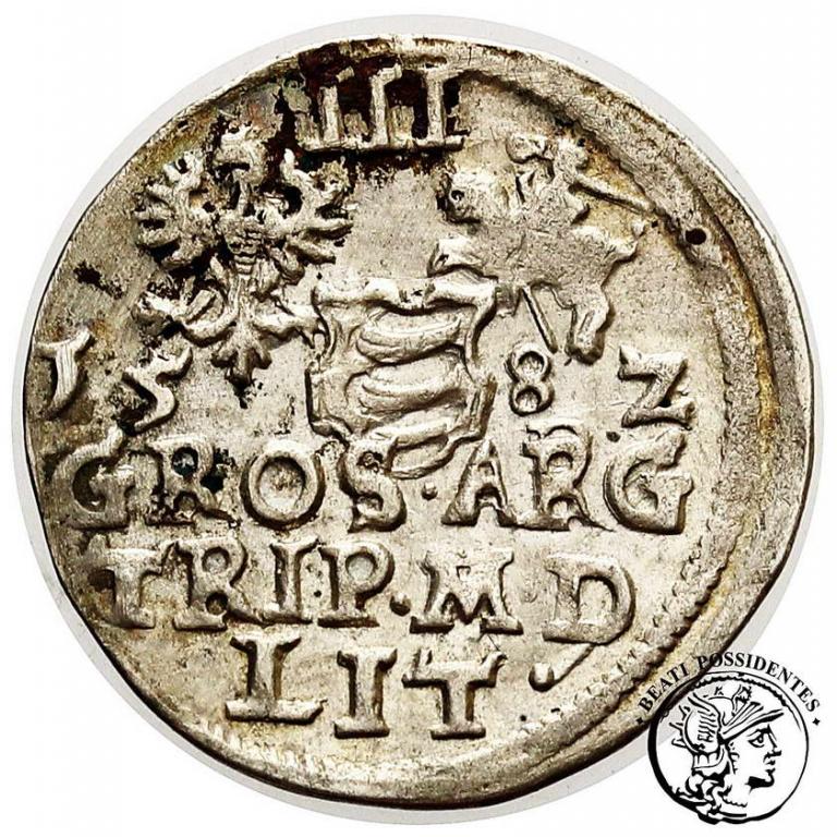 Stefan Batory trojak litewski 1582 st.3+