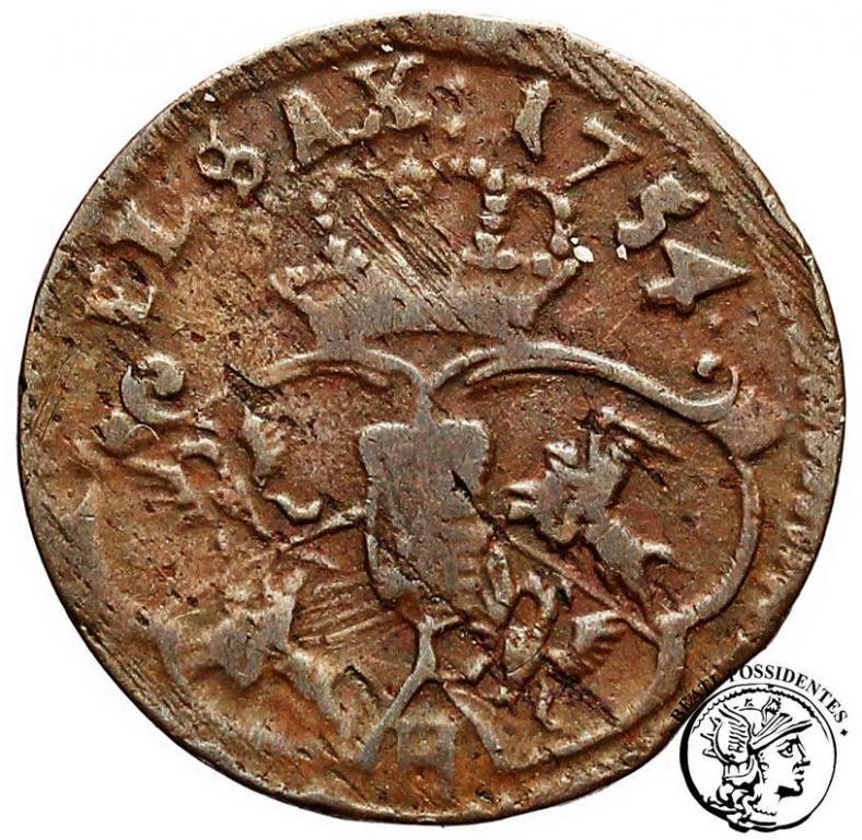 August III Sas grosz koronny 1754 H st.3+