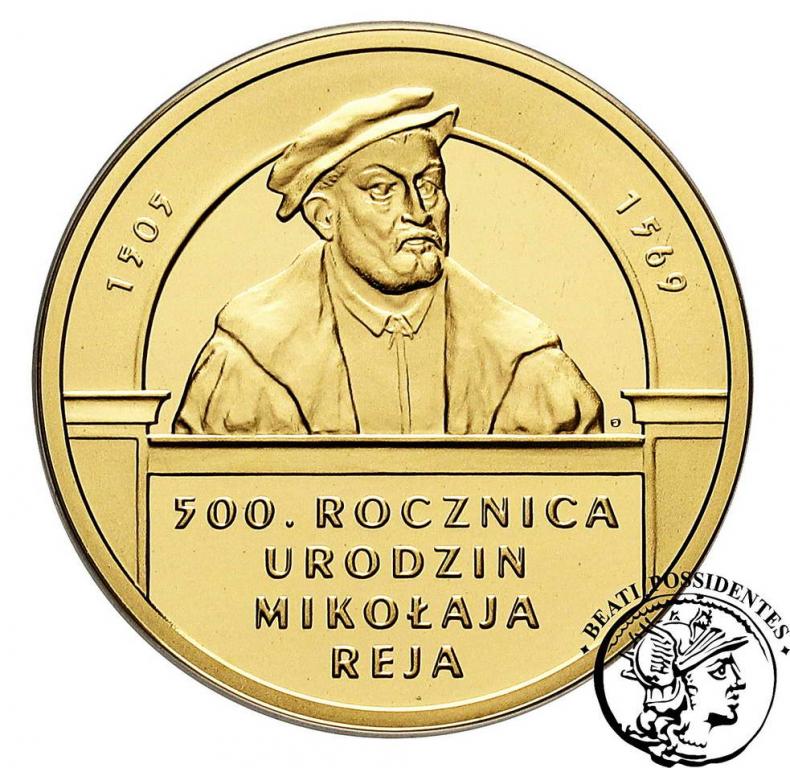 200 zł Rocznica urodzin Mikołaja Reja 2005 st.L