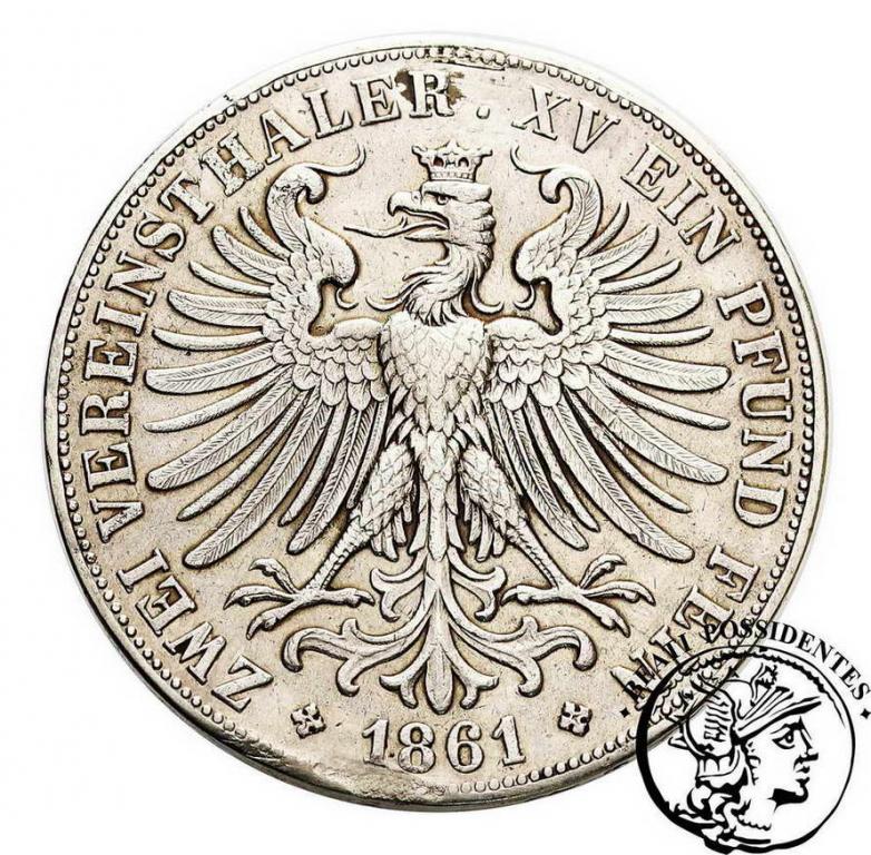 Niemcy Frankfurt dwutalar 1861 st. 4