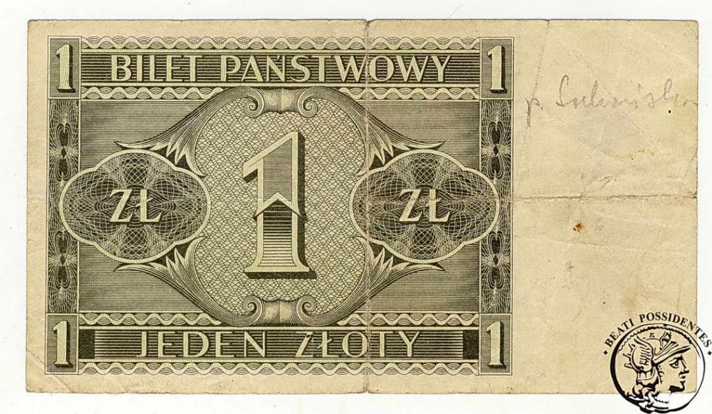 Polska 1 złoty 1938 seria IJ st. 3-