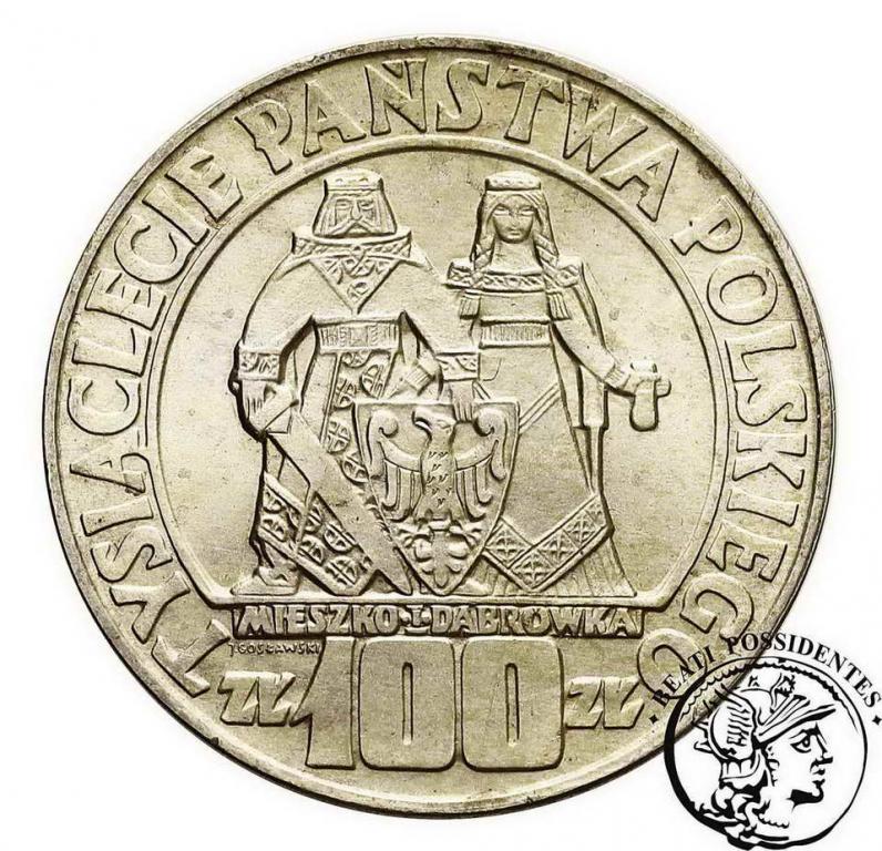 PRL 100 zł 1966 Millenium st.1-