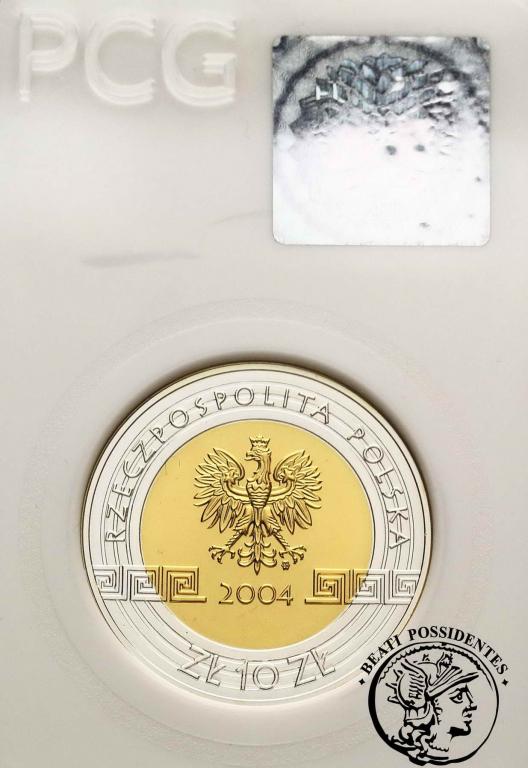 III RP 10 zł 2004 Olimpiada Ateny plater PCG PR70