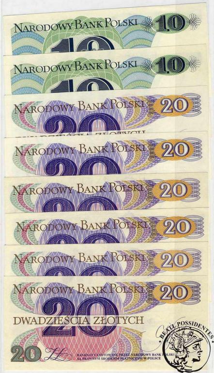 Lot 8 szt banknoty 1982 st. 1/1-