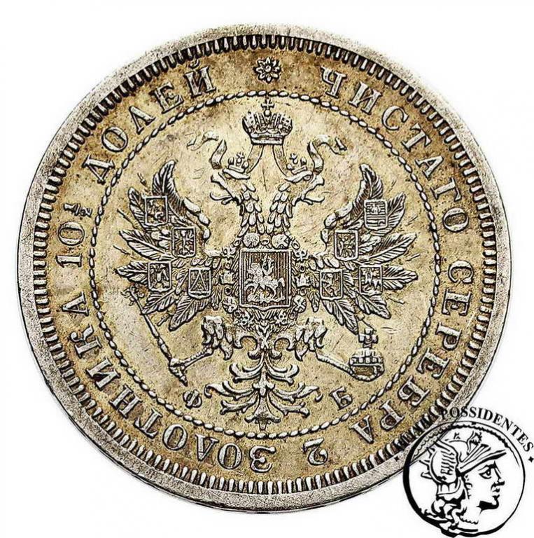 Rosja 1/2 Rubla 1859 FB Alexander II st.3+