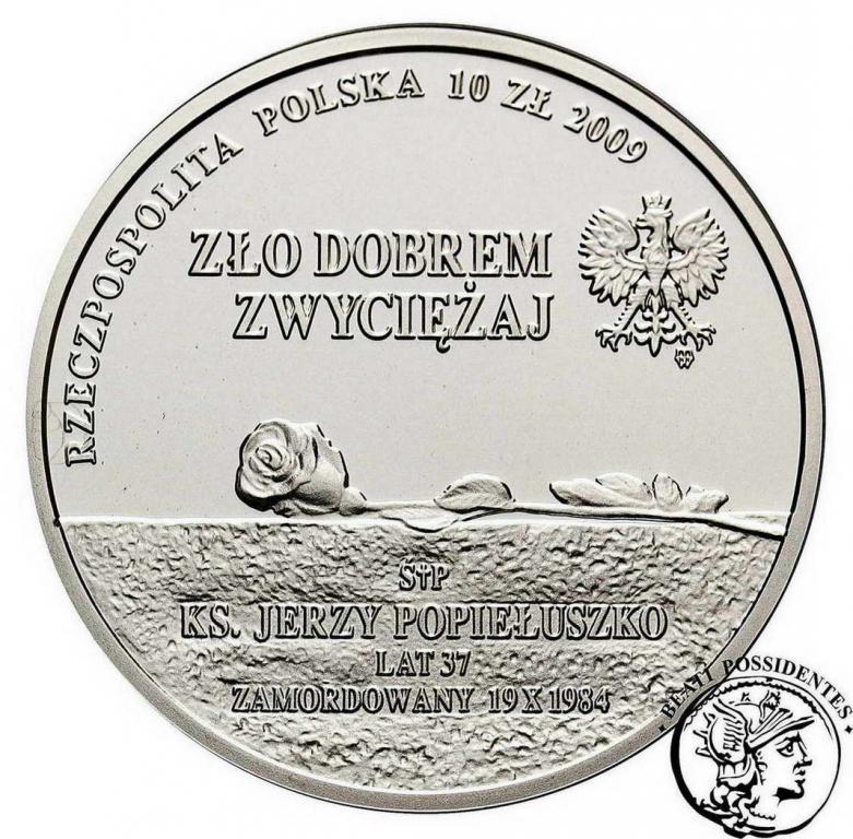 III RP 10 złotych 2009 Popiełuszko st.L