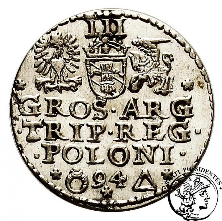 Zygmunt III Waza trojak koronny 1594 Malbork st.1-
