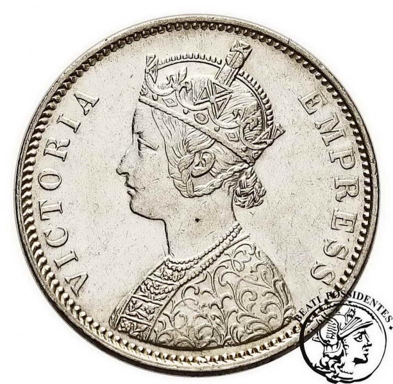 Indie 1 Rupia 1877 Victoria st. 3