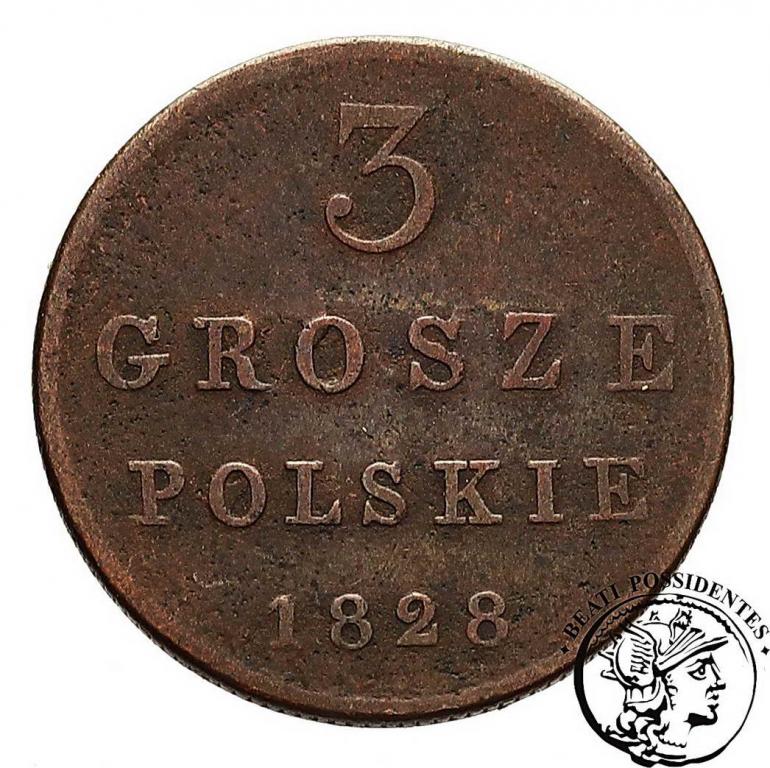 Polska 3 grosze 1828 Mikołaj I st. 3-
